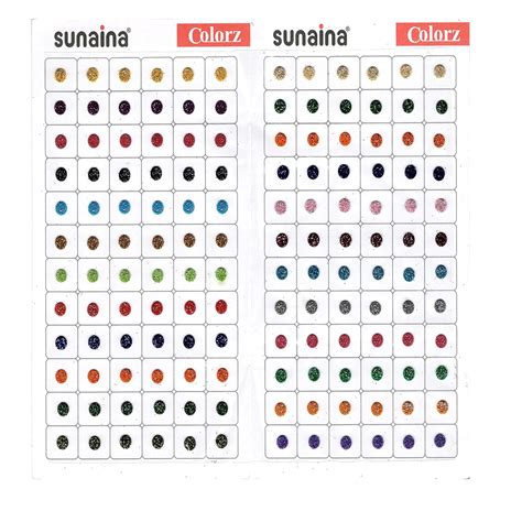 Sunaina Colorz Multicolor Bindis Glitter Round Velvet Tikka Bindiya ...