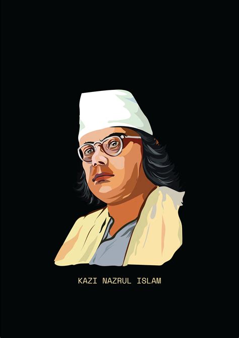 Vector potrait Kazi Nazrul Islam by pramitadutta on DeviantArt