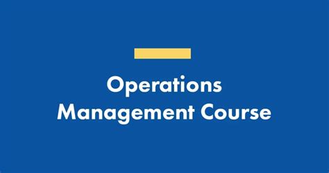 Operations Management Course 的图像结果