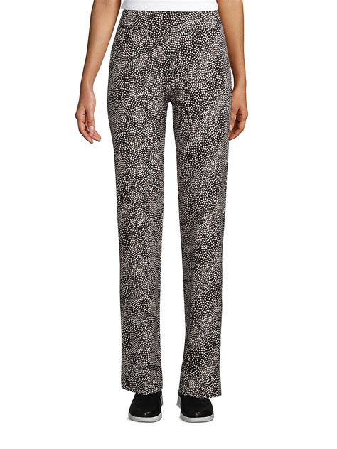 Lands' End Women's Starfish Mid Rise Straight Leg Elastic Waist Pull On ...