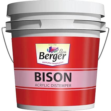 Berger Bison Acrylic Distemper Color-White 10K : Amazon.in: Home ...