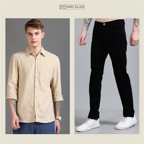 Refined Fashion: How to Style Men's Corduroy Trousers with Solid Shirt