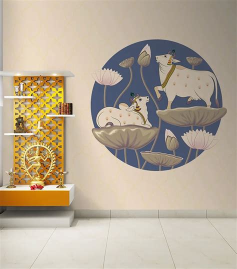 Pichwai wallpapers for pooja and temple rooms | homify