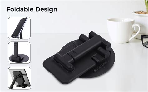 ZEBRONICS MTS100 Mobile & Tablet Stand with 360° Rotation, Foldable ...