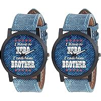 Relish Mens Boys Denim Slim Analog Display Quartz Watch for Brothers ...