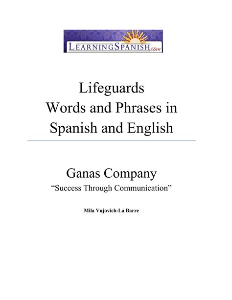 Lifeguard - Words and Phrases in Spanish and English - LearningSpanish.com