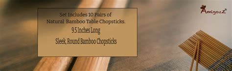 Buy Amigozz Set of 10 Pairs Designer Natural Round Bamboo Reusable ...