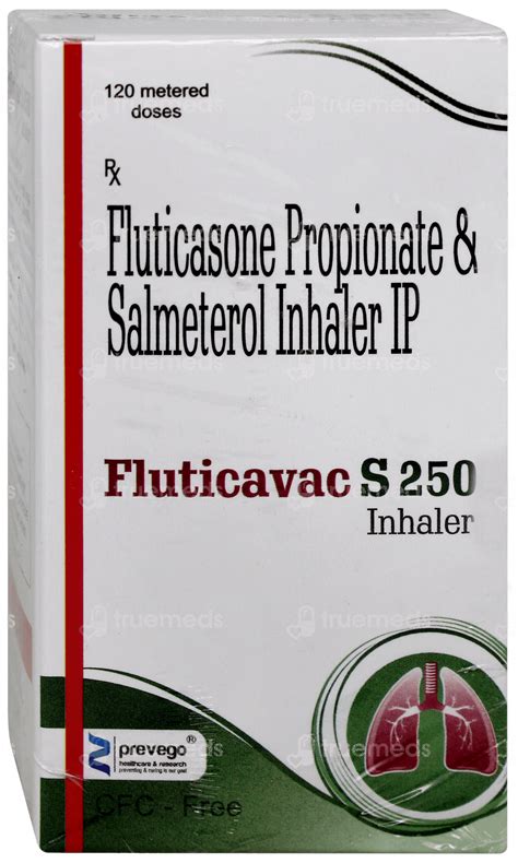 Fluticavac S 250 Inhaler 120mdi - Uses, Side Effects, Dosage, Price ...