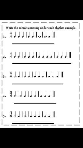 Image result for Rhythm Counting Sheets Keyboard