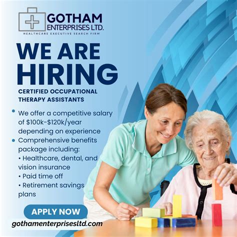 Gotham Enterprises Ltd on LinkedIn: #cota #healthcarejobs #occupationaltherapy #patientcare # ...