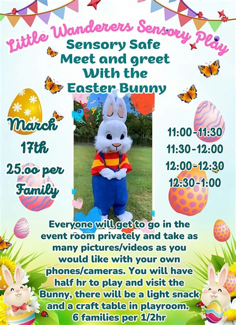 Sensory Safe Meet & Greet With Easter Bunny, Little Wanderers Sensory ...