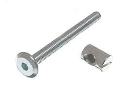 Cot Bed Bolt Allen Head with Barrel Nut 6Mm M6 X 60Mm Zp : Amazon.in ...