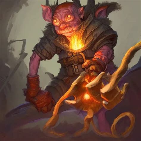 a goblin pyromancer, by justin gerard and jesper | Stable Diffusion ...