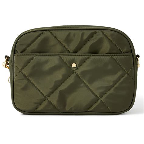 Buy Khaki Nina Nylon Quilted Sling Bag