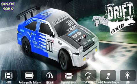 Bestie toys RC Drift Car 2.4GHz 1:16 Scale 4WD High Speed Remote ...