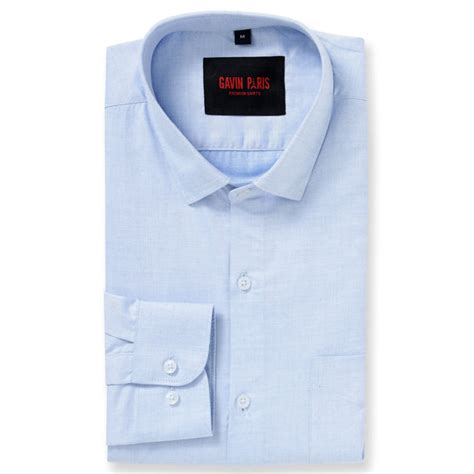 Gavin Paris Premium Solid Shirt - Light Blue (GP134) – gavin paris