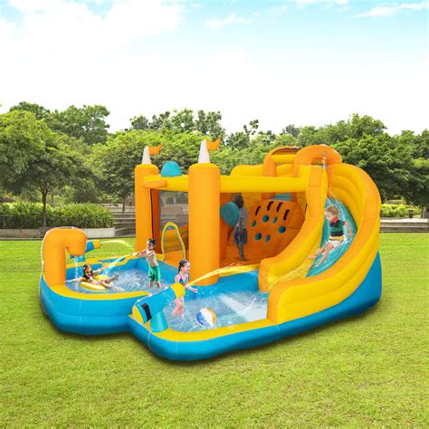 ECLIFE 15.2' x 13.1' Bounce House with Splash Pool (with Air blower ...