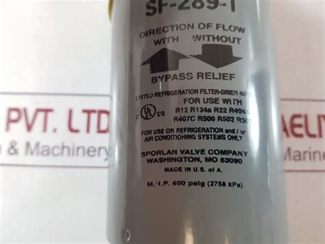 Sporlan sf-289-t suction filter – Aeliya Marine Tech