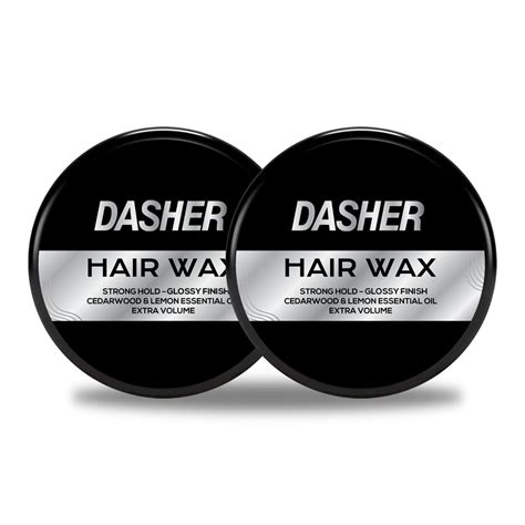 Buy Dasher Hair Styling Wax (50g + 50g) Pack of 2 - Strong Hold, Adds ...