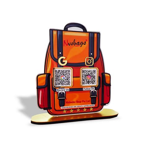 Tapify -School Bag Shaped - Smart NFC 2-in-1 Tabletop Standee