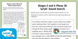 'wh' Read and Write Worksheet