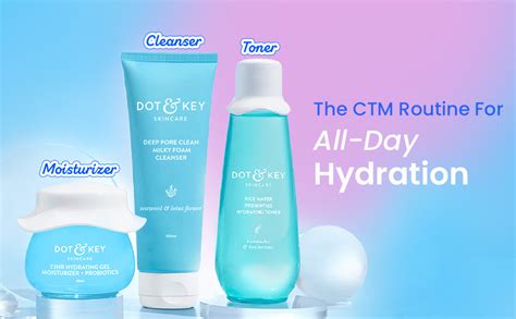 DOT & KEY Skin Hydration Ctm Kit Liquid Cleanser 100Ml, Toner 150Ml ...