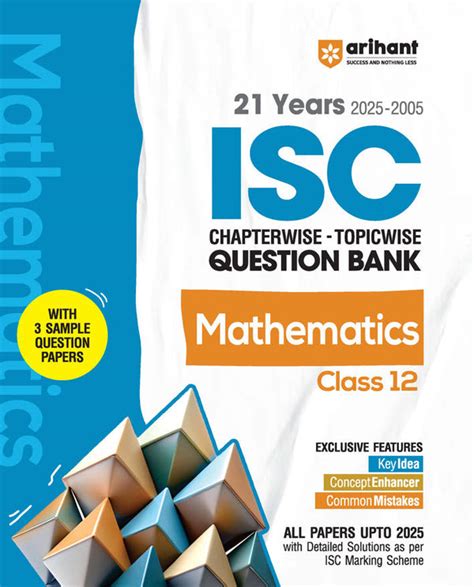 ISC Mathematics Class 12th | 21 Years Chapterwise Topicwise Question B ...