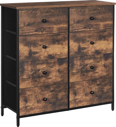 Buy SONGMICS Industrial Dresser Storage Tower, Rustic Chest of Drawers ...