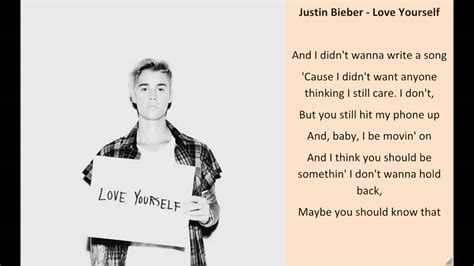 Justin Bieber - Love Yourself HD Lyrics Video - YouTube