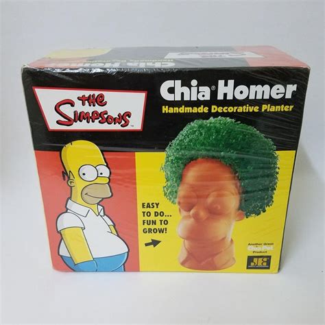 Chia Homer Simpson Head The Simpsons Planter Indoor Grass Garden Chia ...