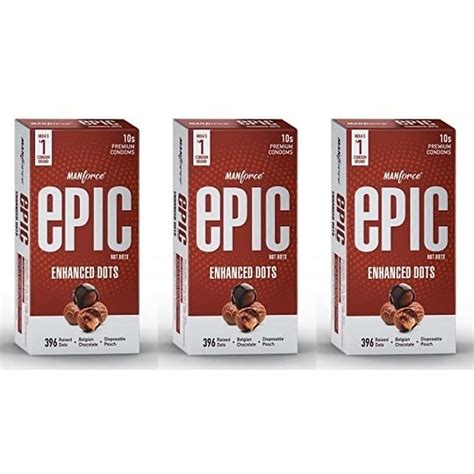 Buy MANFORCE EPIC HOT DOTS ENHANCED DOTTED CONDOMS FOR MEN BELGIAN ...