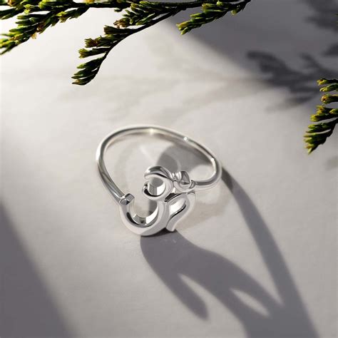 Pure Silver Ring - Polished With Divine Om Design