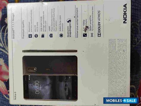 Used 2018 Nokia 6 for sale in Bangalore. Matte Black colour. ID is ...