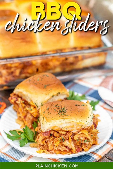 BBQ Chicken Sliders - Plain Chicken