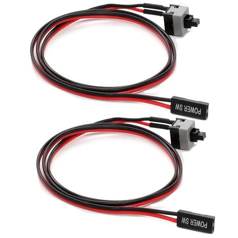 Buy Hulk 2 Pack 2 Pin SW PC Case Power Cable on/Off Push Button ATX ...