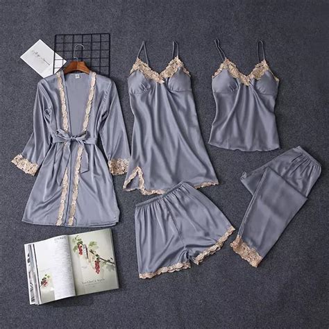 Buy Luxury Lace 5 Piece Nightsets for Women Online in India | a la mode