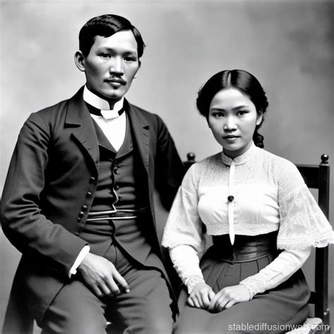 Rizal and Leonor Rivera's Relationship | Stable Diffusion Online