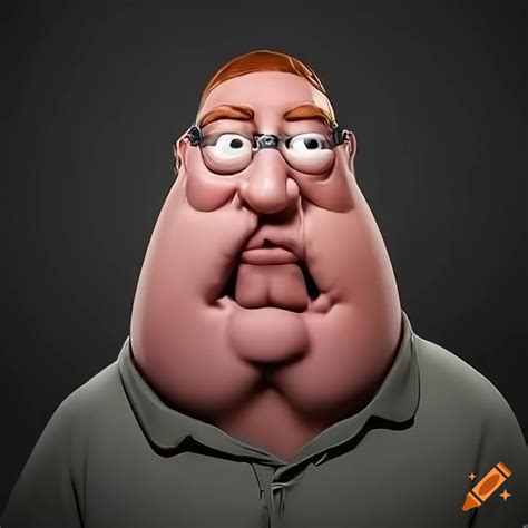 Realistic depiction of peter griffin character on Craiyon