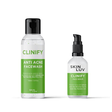 SKINLUV CLINIFY FACE SERUM 30ml + SKINLUV Clinify Anti Acne Facewash C ...