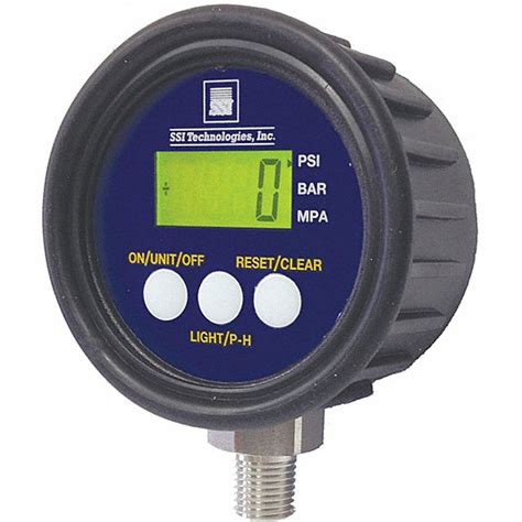 SSI, 0 psi to 100 psi, For Dry Air & Gases, Digital Industrial Pressure ...