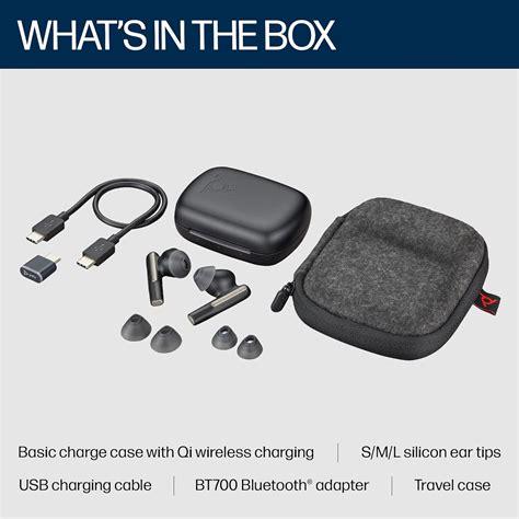 Poly Voyager Free 60 True Wireless Earbuds, in-Ear w/Noise-canceling ...