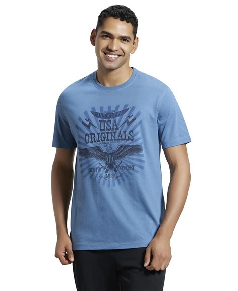 Jockey US81 Men's Super Combed Cotton Rich Graphic Printed Round Neck ...