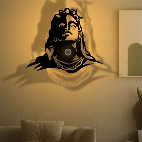 Adiyogi Lord Shiva Design Shadow Lamp – Shital Crafts-One Stop Place ...