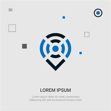 Signe de broche d'emplacement plus modèle de logo d'icône de signe Wi ...