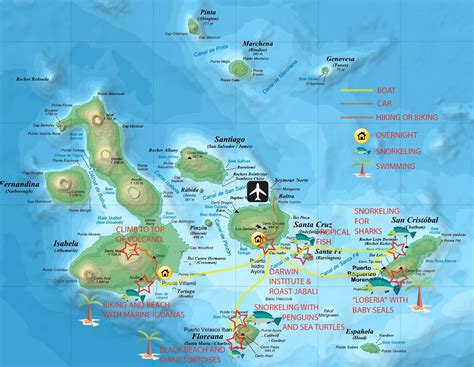 Printable Map Of Galapagos Islands