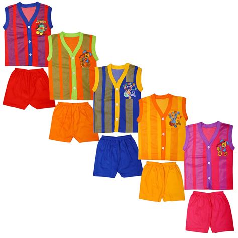Buy SR CREATIONS Born Baby Boy's&Girl's Cotton printed sleeveless t ...
