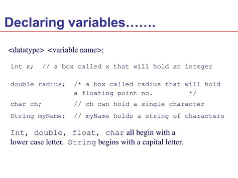 Image result for Declaring Variables Int and Double
