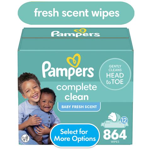 Pampers Baby Fresh Baby Wipes Scented 12-Pack 864 Soft Hypoallergenic ...
