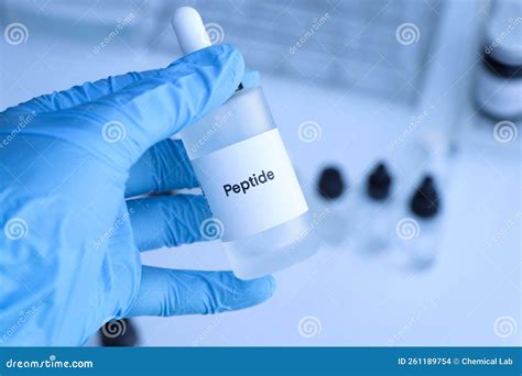 Peptide in a Bottle, Chemical Ingredient in Beauty Product Stock Photo - Image of collagen ...