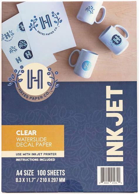 Buy Waterslide Decal Paper Inkjet for Transparent DIY Decals by Hayes ...